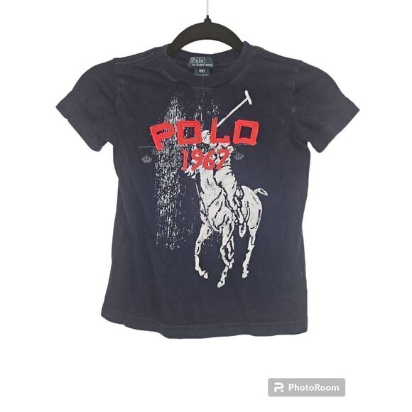 POLO Other - POLO Ralph Lauren POLO 1967 SpellOut Tee T-Shirt Kids Youth Boys Size 4T NAVY
